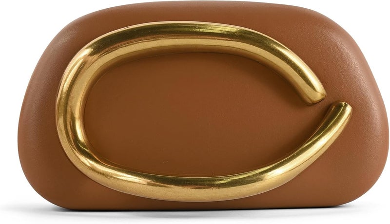 NEWROGENG Clutch Purses for Women Formal, PU Leather/Marble Acrylic Evening Bags with Chain, Trendy Metal Handle Purses 2025 - Image 1
